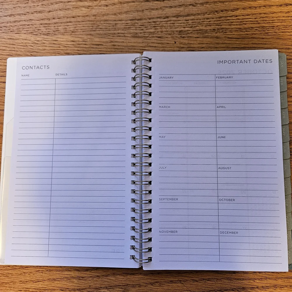 Kelly Ventura for Blue Sky 2026 Floral Planning Calendar - Blue & White